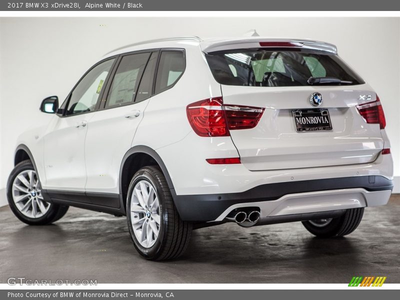 Alpine White / Black 2017 BMW X3 xDrive28i