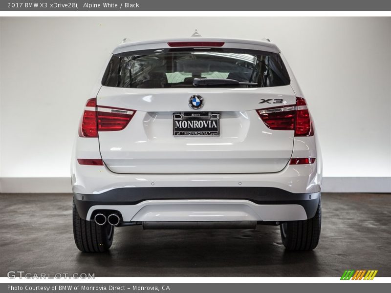 Alpine White / Black 2017 BMW X3 xDrive28i