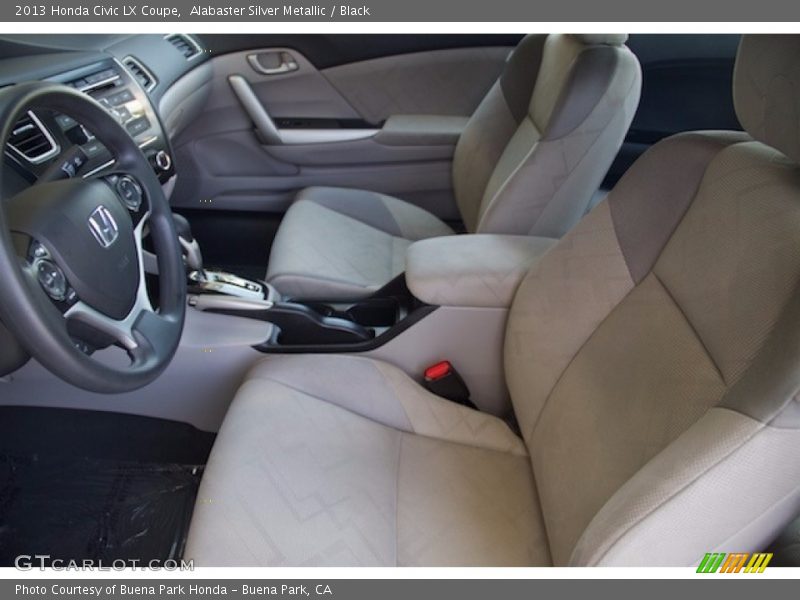 Alabaster Silver Metallic / Black 2013 Honda Civic LX Coupe