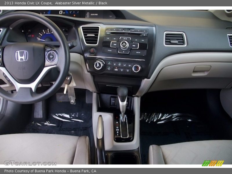 Alabaster Silver Metallic / Black 2013 Honda Civic LX Coupe
