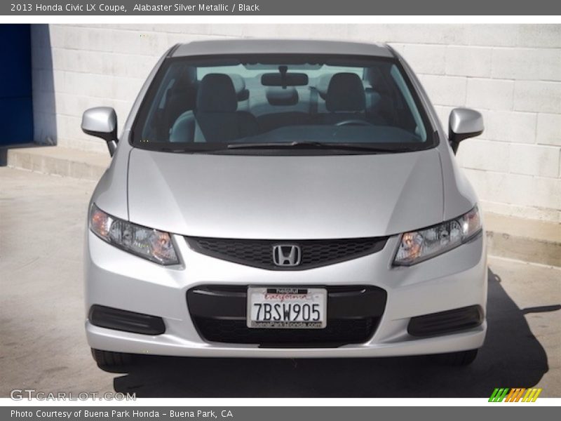 Alabaster Silver Metallic / Black 2013 Honda Civic LX Coupe