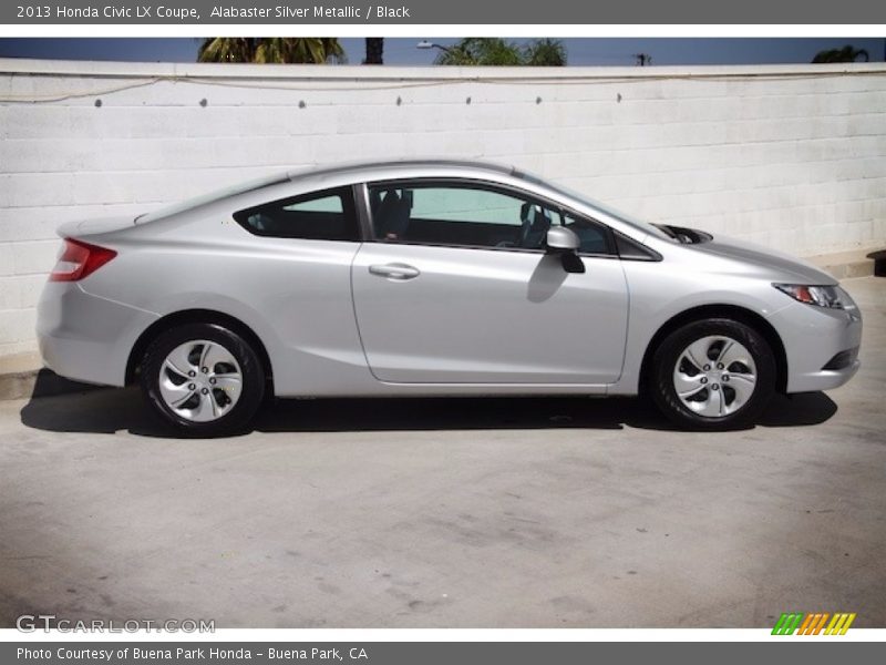 Alabaster Silver Metallic / Black 2013 Honda Civic LX Coupe