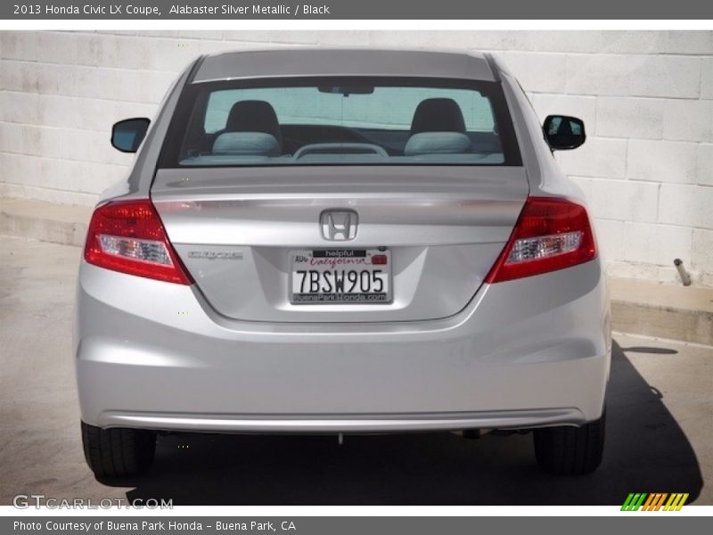 Alabaster Silver Metallic / Black 2013 Honda Civic LX Coupe