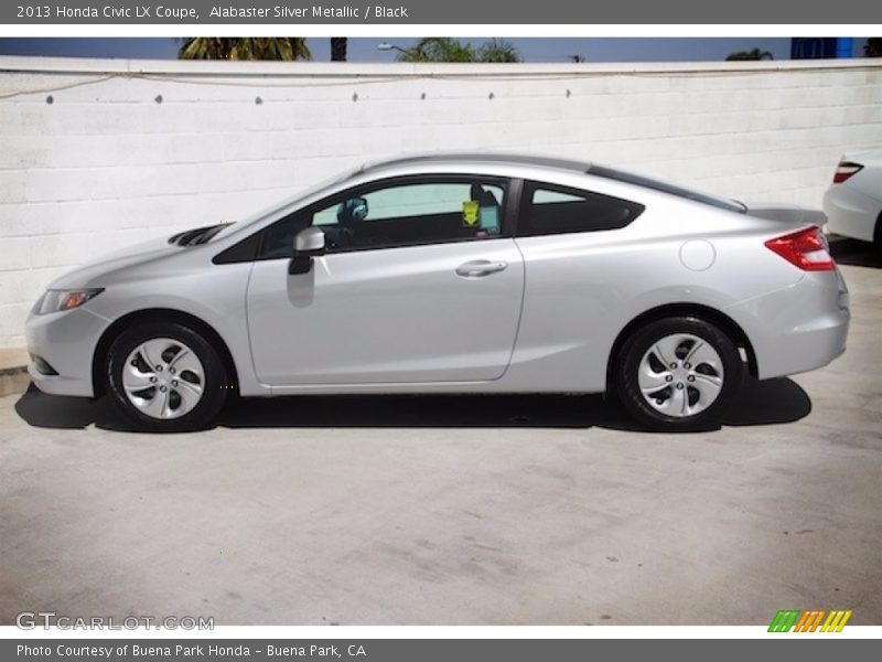 Alabaster Silver Metallic / Black 2013 Honda Civic LX Coupe