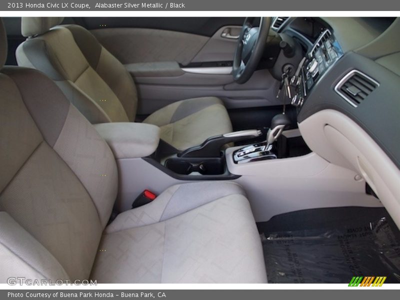 Alabaster Silver Metallic / Black 2013 Honda Civic LX Coupe