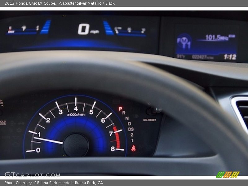 Alabaster Silver Metallic / Black 2013 Honda Civic LX Coupe