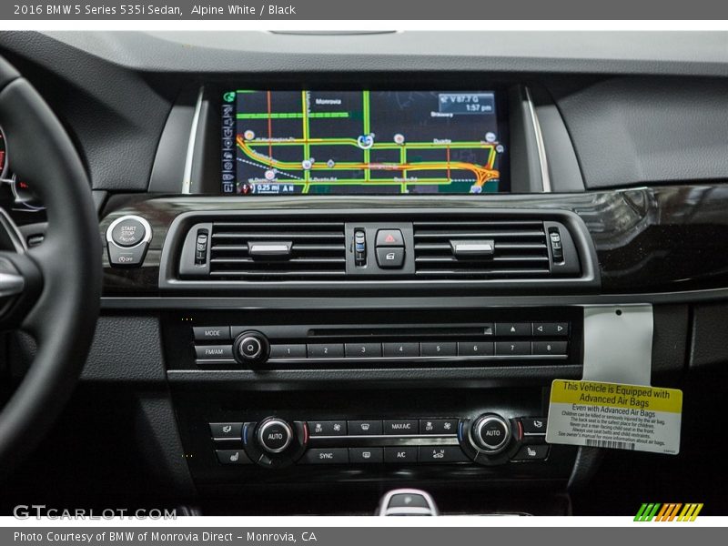 Alpine White / Black 2016 BMW 5 Series 535i Sedan