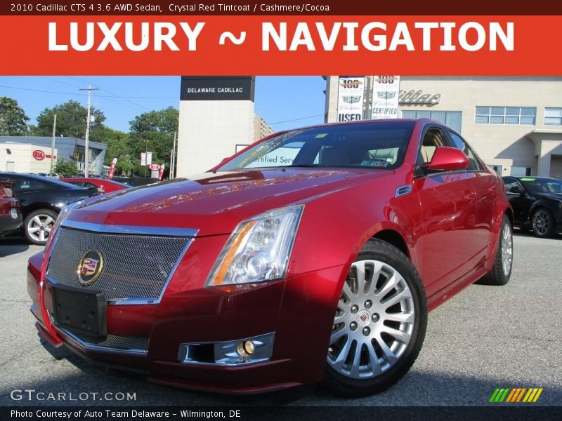 Crystal Red Tintcoat / Cashmere/Cocoa 2010 Cadillac CTS 4 3.6 AWD Sedan
