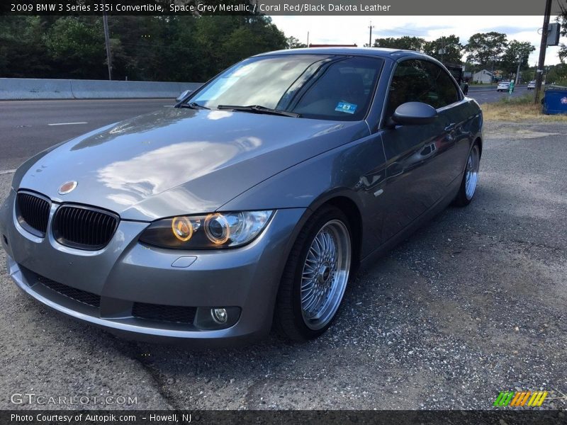 Space Grey Metallic / Coral Red/Black Dakota Leather 2009 BMW 3 Series 335i Convertible