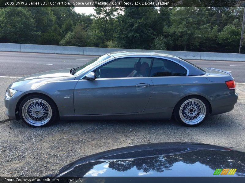 Space Grey Metallic / Coral Red/Black Dakota Leather 2009 BMW 3 Series 335i Convertible