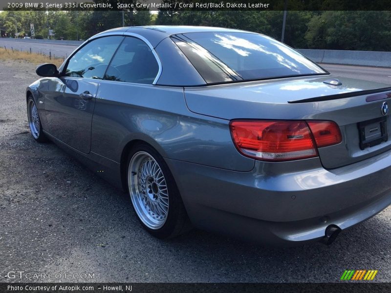 Space Grey Metallic / Coral Red/Black Dakota Leather 2009 BMW 3 Series 335i Convertible