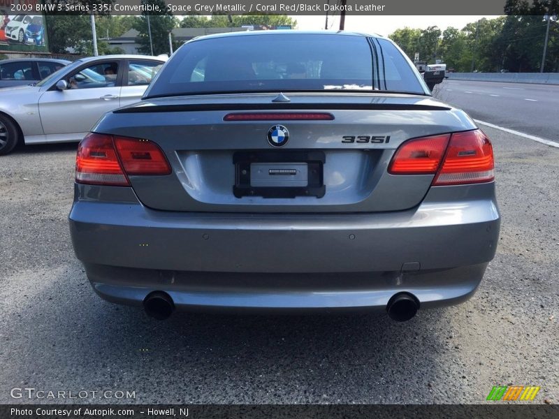 Space Grey Metallic / Coral Red/Black Dakota Leather 2009 BMW 3 Series 335i Convertible