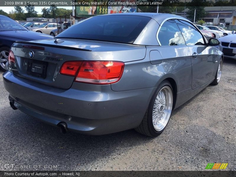 Space Grey Metallic / Coral Red/Black Dakota Leather 2009 BMW 3 Series 335i Convertible