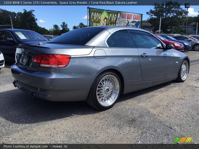 Space Grey Metallic / Coral Red/Black Dakota Leather 2009 BMW 3 Series 335i Convertible