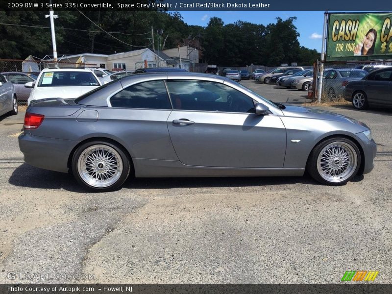 Space Grey Metallic / Coral Red/Black Dakota Leather 2009 BMW 3 Series 335i Convertible