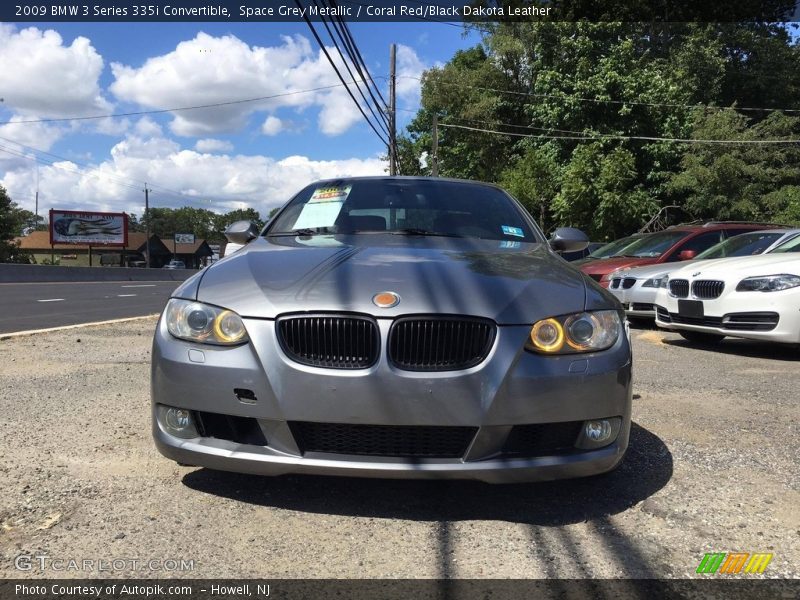 Space Grey Metallic / Coral Red/Black Dakota Leather 2009 BMW 3 Series 335i Convertible