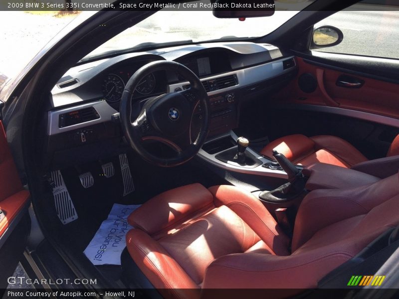 Space Grey Metallic / Coral Red/Black Dakota Leather 2009 BMW 3 Series 335i Convertible