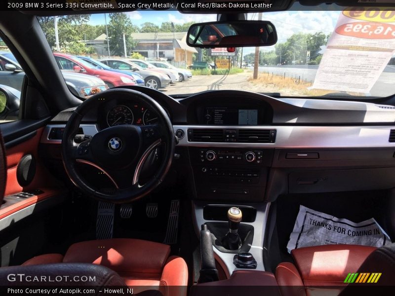 Space Grey Metallic / Coral Red/Black Dakota Leather 2009 BMW 3 Series 335i Convertible