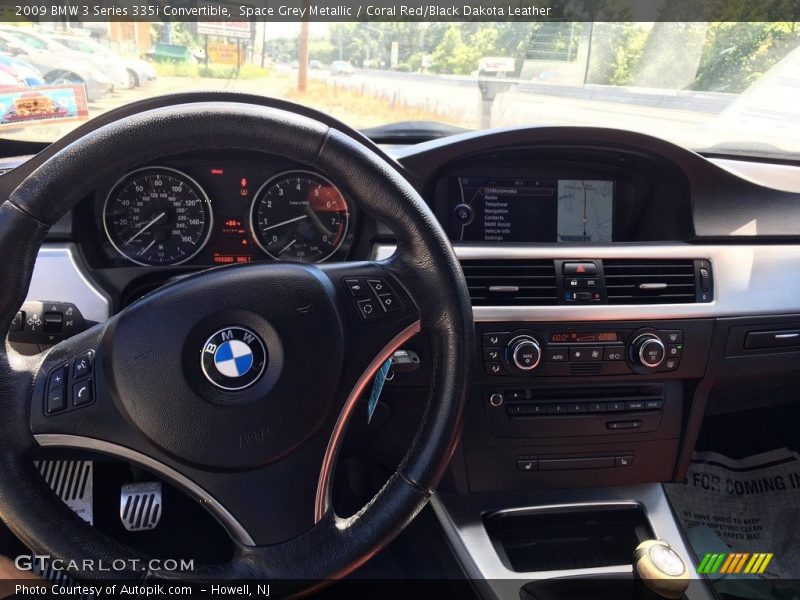 Space Grey Metallic / Coral Red/Black Dakota Leather 2009 BMW 3 Series 335i Convertible