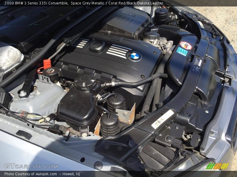 Space Grey Metallic / Coral Red/Black Dakota Leather 2009 BMW 3 Series 335i Convertible