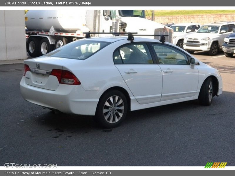 Taffeta White / Beige 2009 Honda Civic EX Sedan