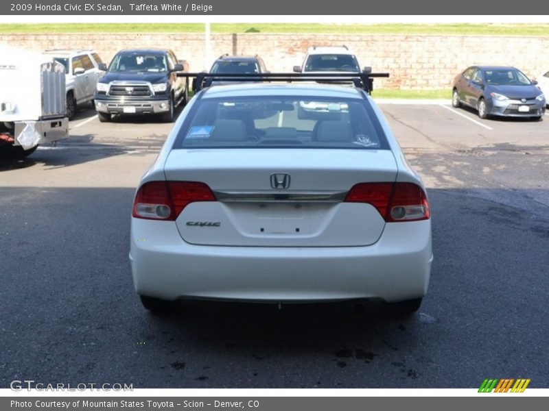 Taffeta White / Beige 2009 Honda Civic EX Sedan