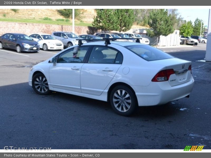 Taffeta White / Beige 2009 Honda Civic EX Sedan