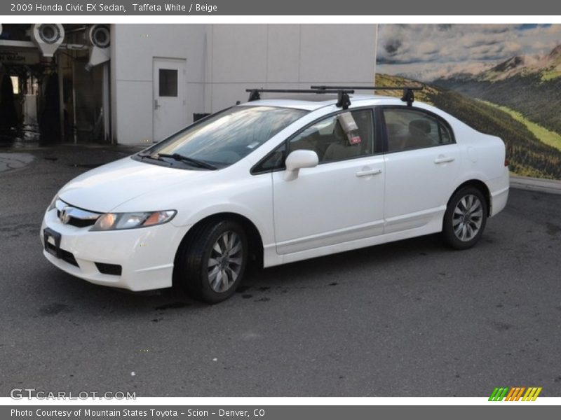 Taffeta White / Beige 2009 Honda Civic EX Sedan