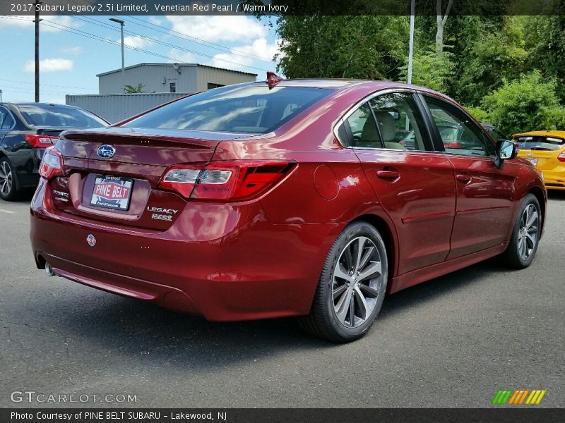 Venetian Red Pearl / Warm Ivory 2017 Subaru Legacy 2.5i Limited