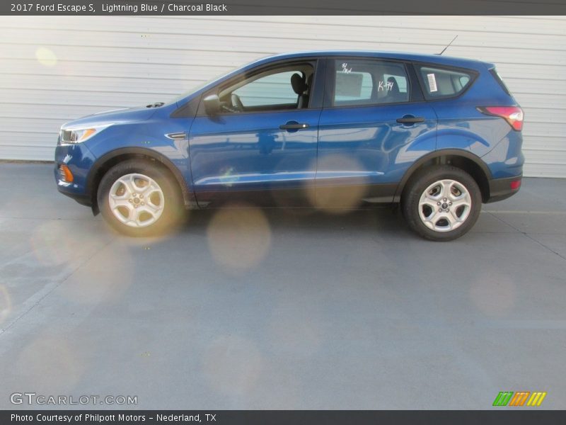 Lightning Blue / Charcoal Black 2017 Ford Escape S