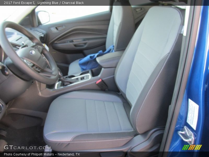 Lightning Blue / Charcoal Black 2017 Ford Escape S
