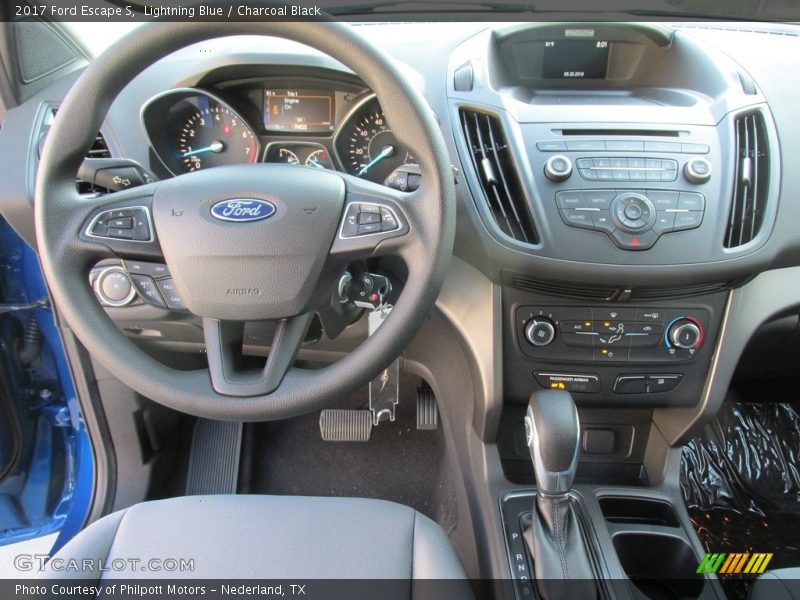 Lightning Blue / Charcoal Black 2017 Ford Escape S