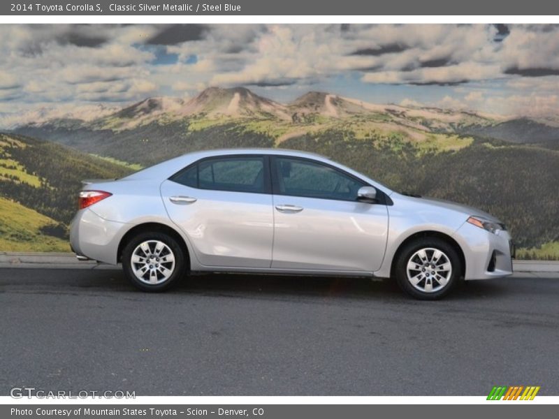 Classic Silver Metallic / Steel Blue 2014 Toyota Corolla S