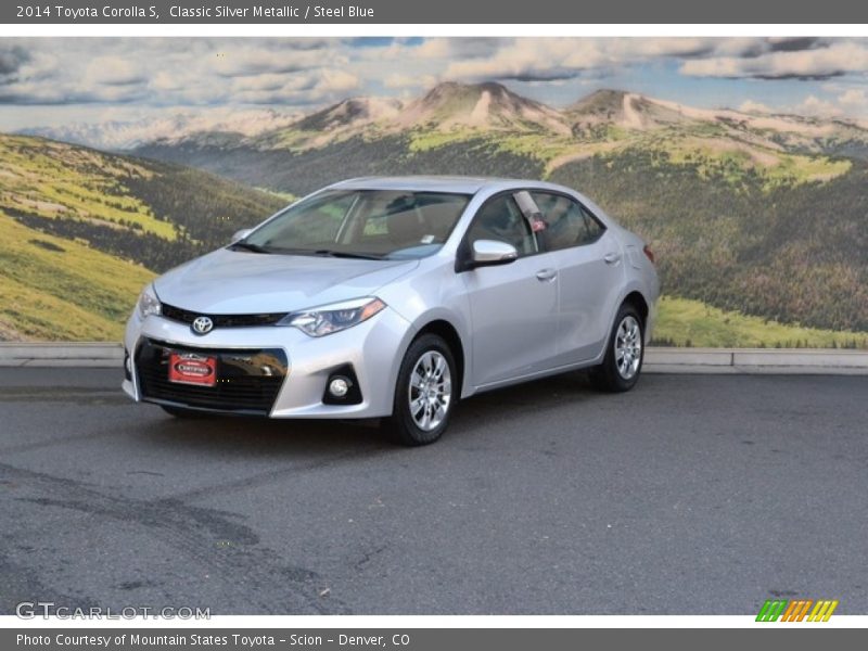 Classic Silver Metallic / Steel Blue 2014 Toyota Corolla S