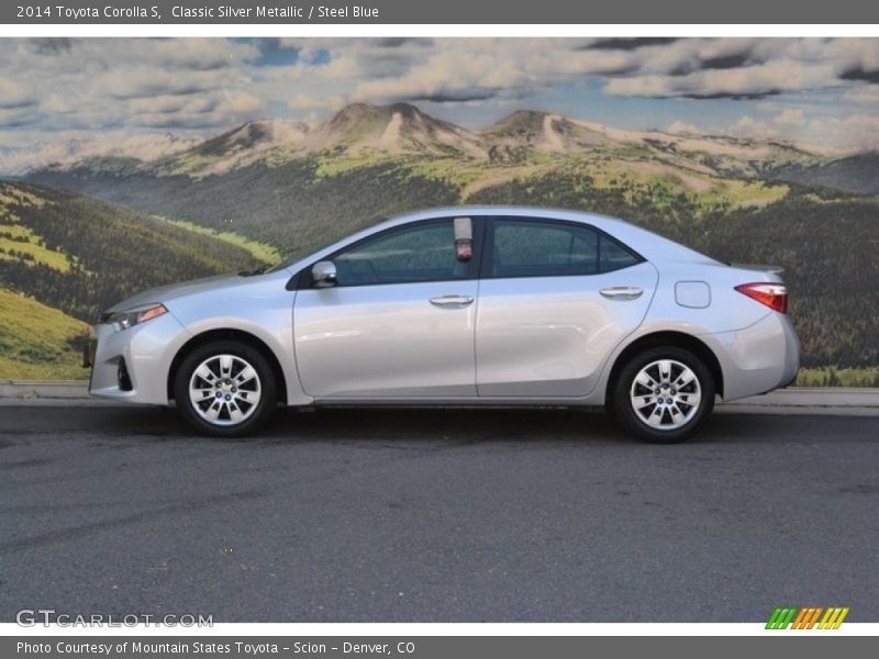 Classic Silver Metallic / Steel Blue 2014 Toyota Corolla S