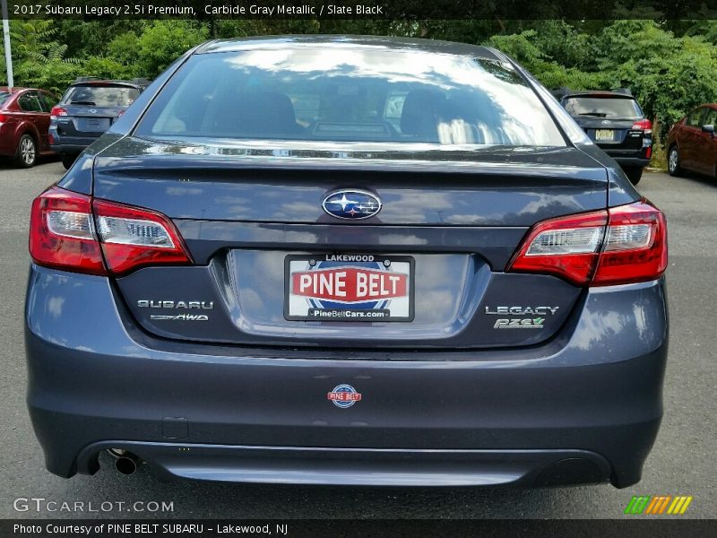 Carbide Gray Metallic / Slate Black 2017 Subaru Legacy 2.5i Premium