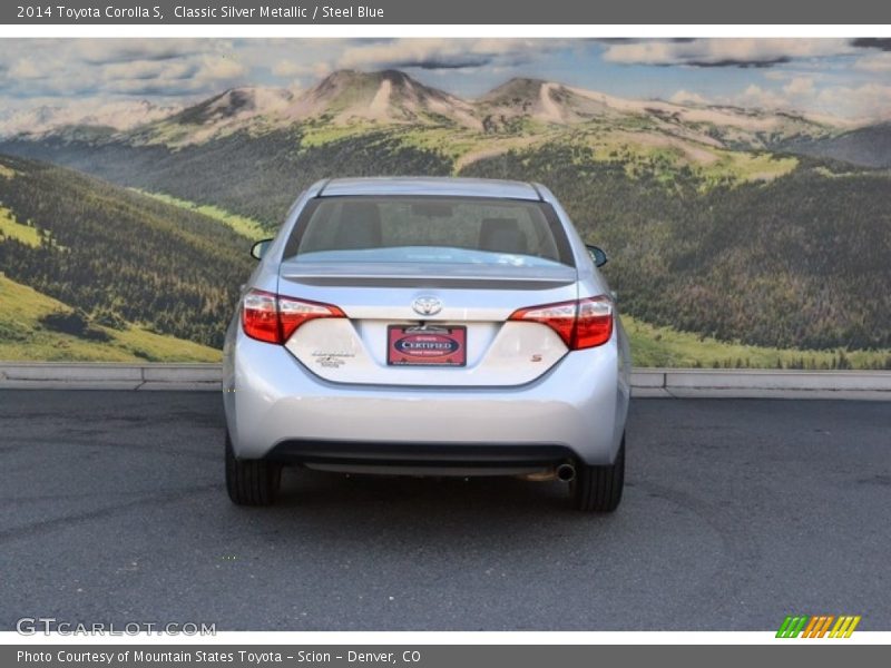 Classic Silver Metallic / Steel Blue 2014 Toyota Corolla S