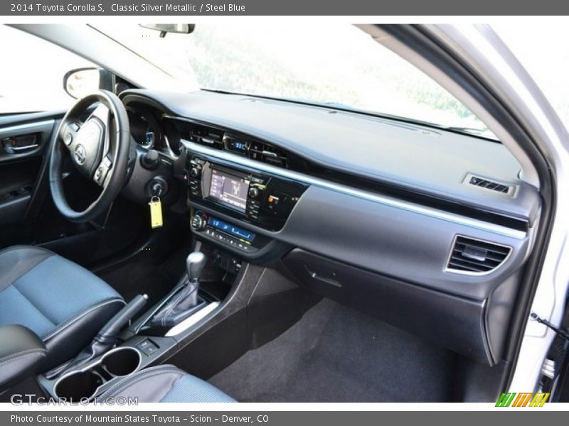Classic Silver Metallic / Steel Blue 2014 Toyota Corolla S