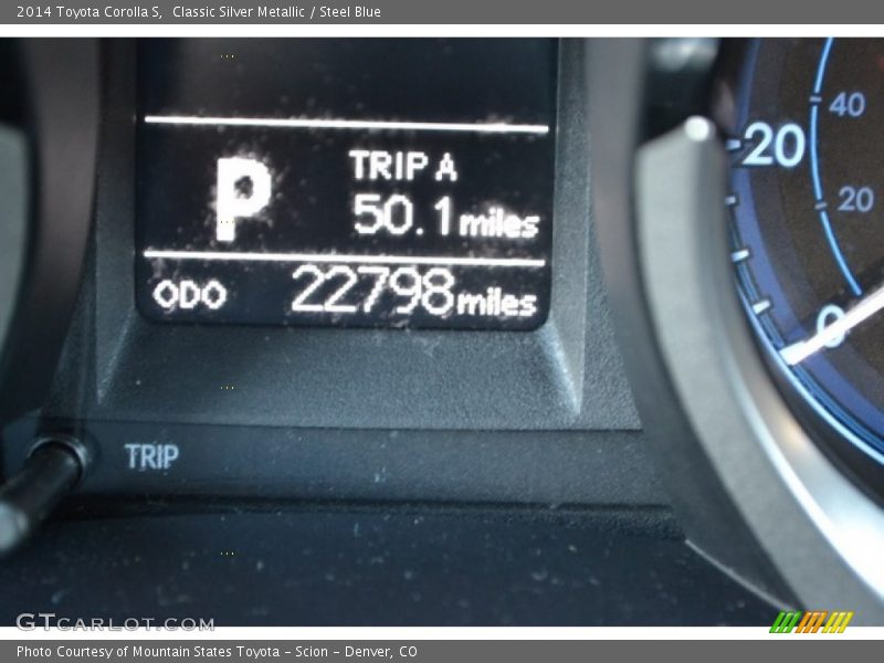 Classic Silver Metallic / Steel Blue 2014 Toyota Corolla S