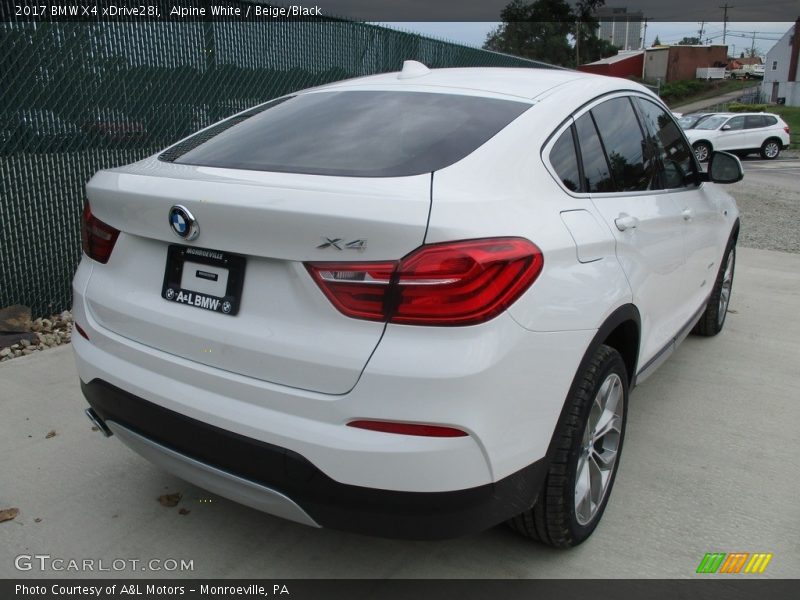 Alpine White / Beige/Black 2017 BMW X4 xDrive28i
