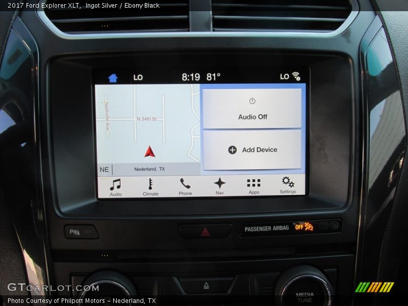 Navigation of 2017 Explorer XLT