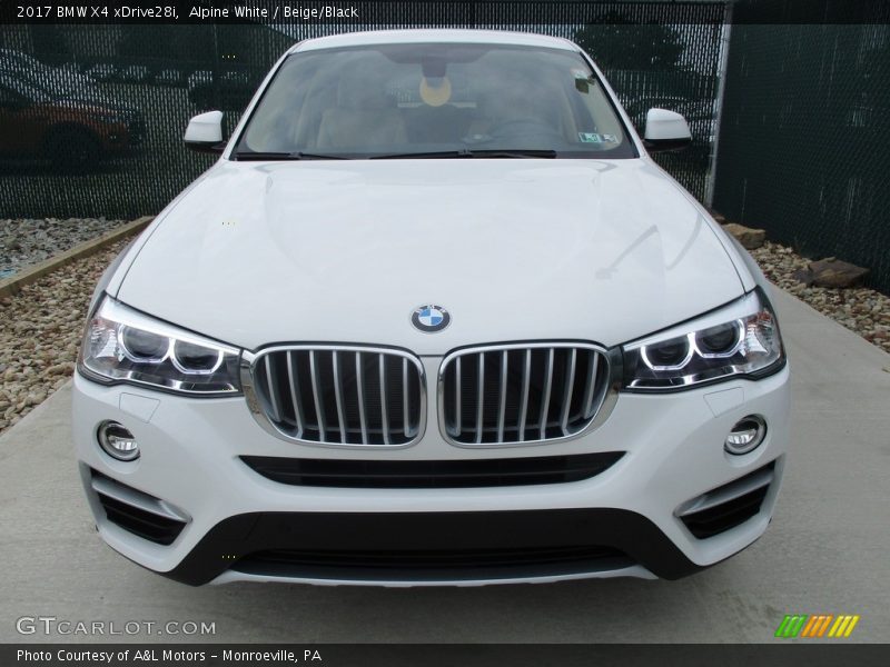 Alpine White / Beige/Black 2017 BMW X4 xDrive28i