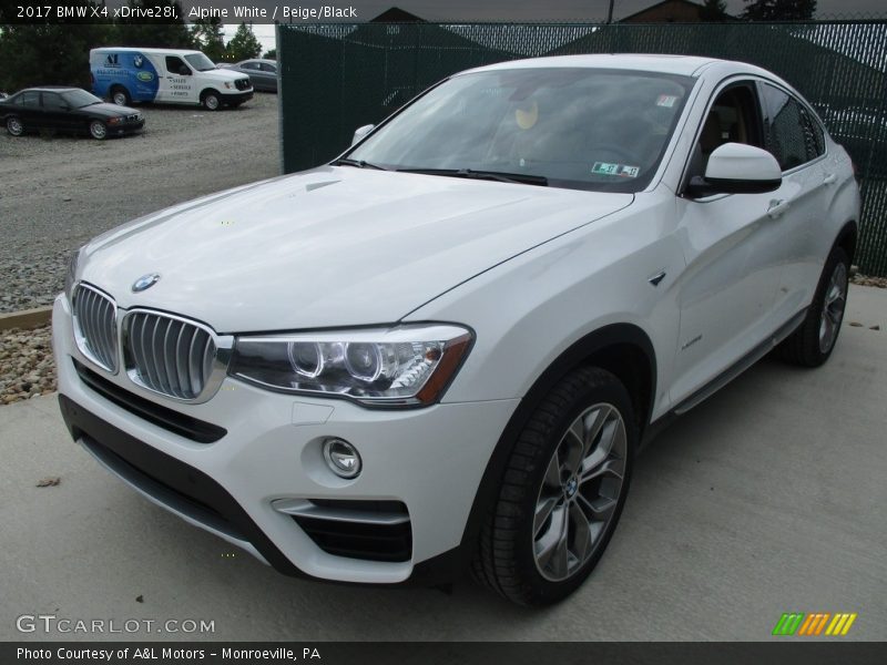 Alpine White / Beige/Black 2017 BMW X4 xDrive28i