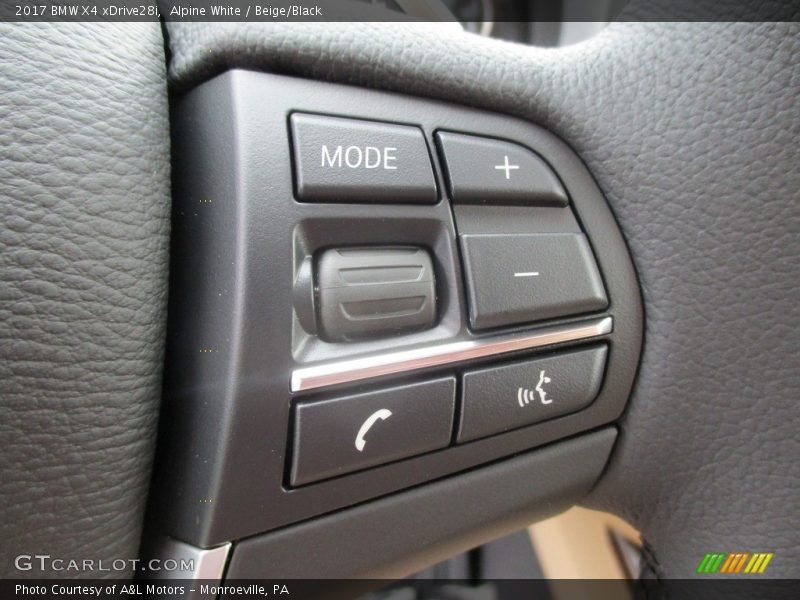 Controls of 2017 X4 xDrive28i