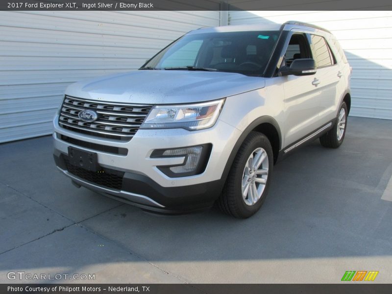 Ingot Silver / Ebony Black 2017 Ford Explorer XLT