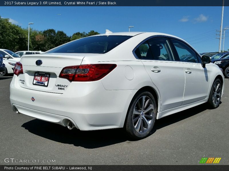 Crystal White Pearl / Slate Black 2017 Subaru Legacy 3.6R Limited