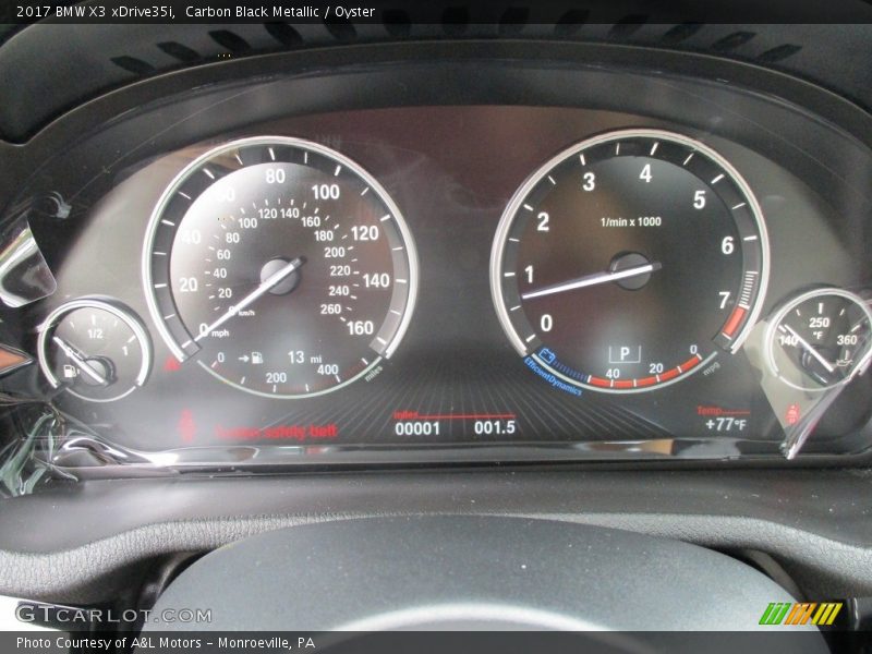 Carbon Black Metallic / Oyster 2017 BMW X3 xDrive35i