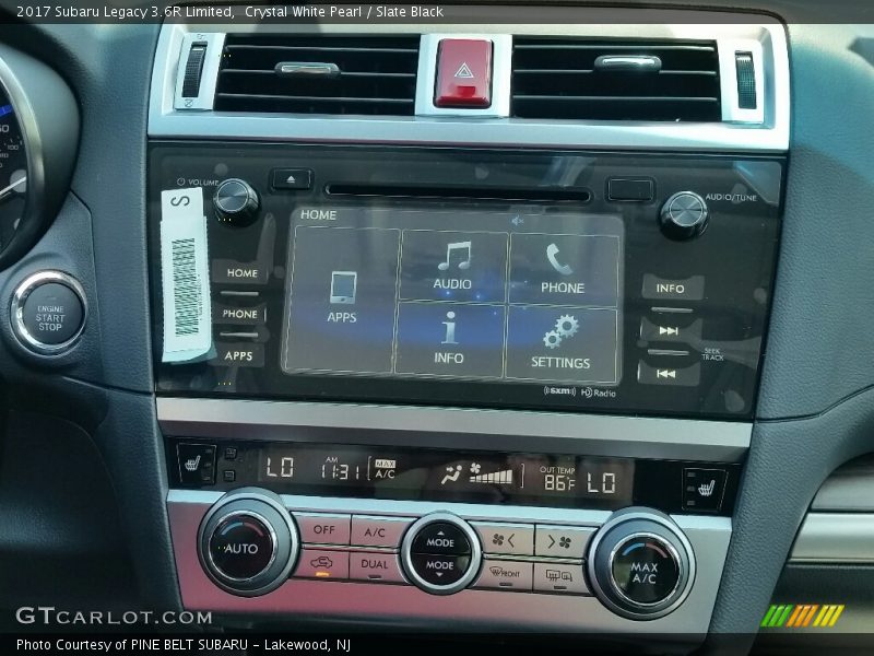 Controls of 2017 Legacy 3.6R Limited