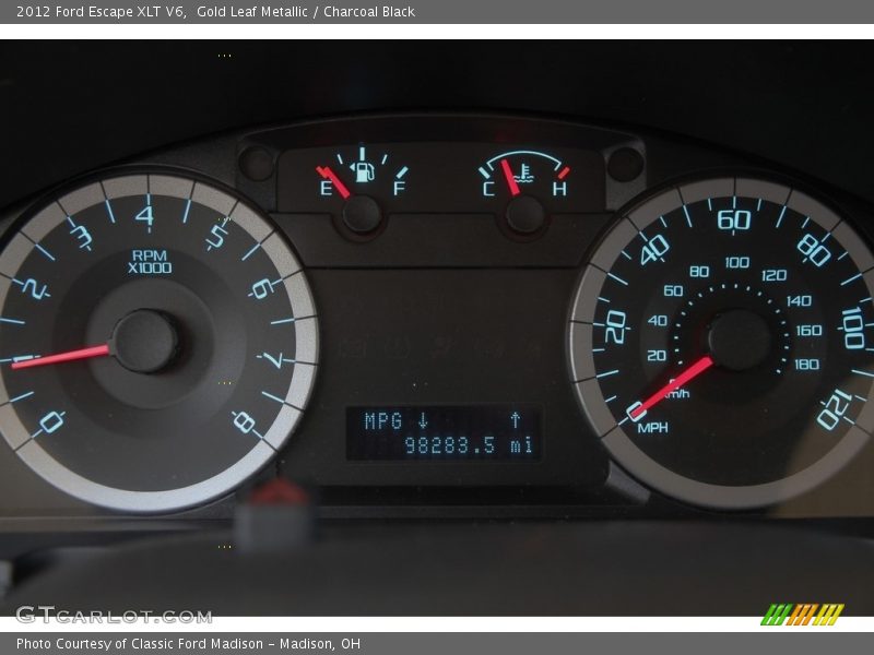 Gold Leaf Metallic / Charcoal Black 2012 Ford Escape XLT V6