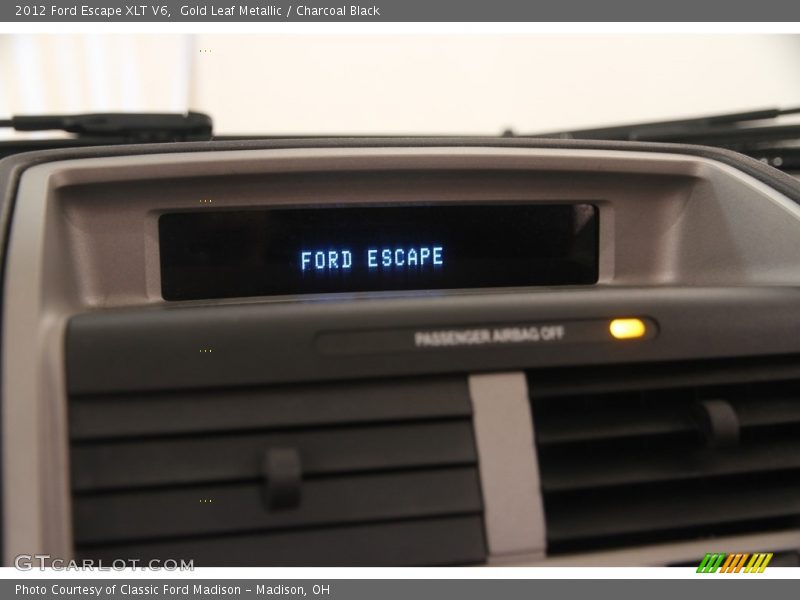 Gold Leaf Metallic / Charcoal Black 2012 Ford Escape XLT V6